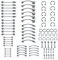Comius Sharp 85 Stück Mixed Edelstahl Piercing Schmuck Zunge Lippe Augenbraue Nase Nieten Bauchring Für Männer Frauen Preiswert und Langlebig Verschiedene Größen Various