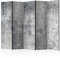 murando - Paravent Raumteiler Innen Abstrakt 225x172 cm 5-teilig Einseitig Raumtrenner Trennwand Holz Room Divider Sichtschutz Spanische Wand Raum Abtrennung Betonoptik Loft Metall grau f-C-0247-z-c