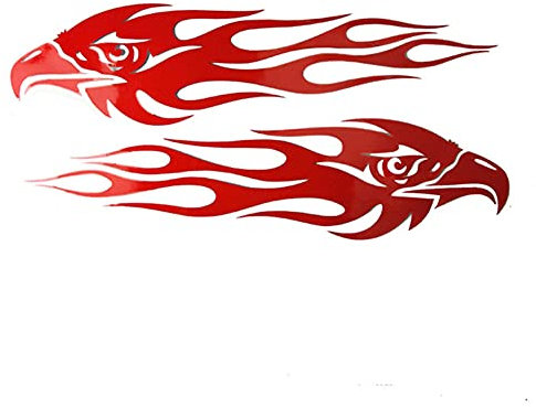 iSpchen Auto Reflektierende Aufkleber Adler Flammen Aufkleber Dekoration Aufkleber Racing Sport Streifen Aufkleber Universal Auto Motorrad Vinyl Selbstklebende Aufkleber