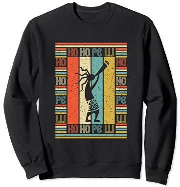 Style Vintage Silhouette Kokopelli Flûte Amérindien Sweatshirt