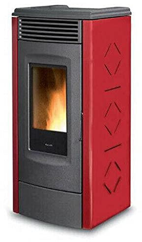Ravelli Pelletofen RC 120 Touch 12 kW, Promotion: Seiten aus Stahl, Selbstreinigende Feuerschale, Luftdichter Ofen, Oberseite und Vorderseite aus Gusseisen, Lüfter: 1 Front, 2 Kanäle