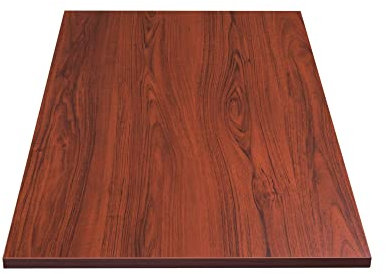 StandXT Tischplatte Schreibtischplatte 120 x 75 x 2.5 cm - Bürotisch Arbeitsplatte, hohe Kratzfestigkeit und bis zu 120 kg belastbar, Farbe:Dunkle Walnuss