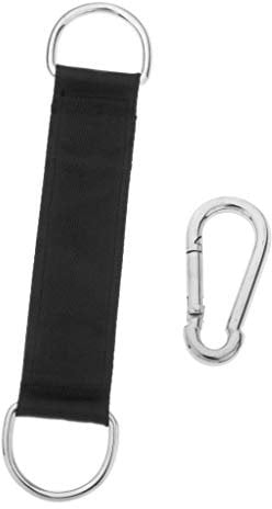Easnea 20.5x5cm Tree Swing Straps Gym Pull-Ups Pulley Cable Machine Hanging Strap with D Rings Carabiner Snap Clip Attachment B (NFL04466)