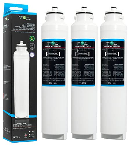 Filterlogic FFL-153L | 3x Filtro dell'acqua compatibile con LG M7251242FR-06 Ultimate ADQ32617701 ADQ32617703 Filtro dell'acqua del frigorifero Cartuccia di sostituzione
