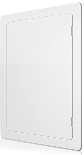 Plastic Access Panel 300x400 mm – Paintable Inspection Hatch for Wall & Ceiling – Fuse Box Cover, Conceals Wires & Pipes – Flush Fit Easy-Install Access Door – Durable White Plastic