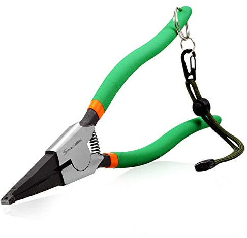 SPEEDWOX Spezielle Winkelspitze Sicherungsringzange 11 Zoll Halteringe Zange zum Entfernen Installation Schaltschloss Sicherungsringe Federbelastete Sprengringzange zum Entfernen Installation