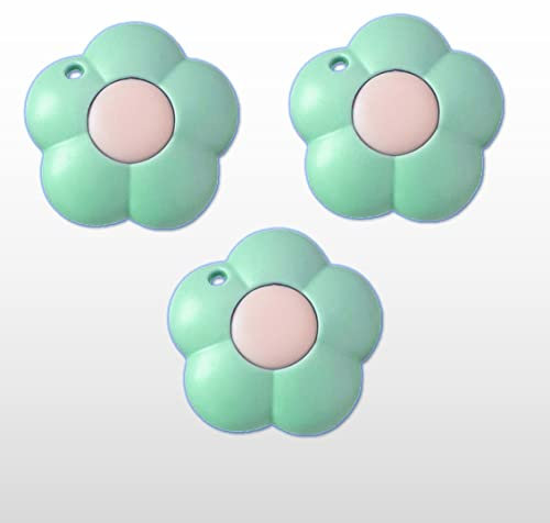 Mini Blume Förmiger Einziehbarer Edelstahl Brieföffner 3 Stück Tragbar als Schlüsselanhänger Messer Handwerk Hobbymesser für Schachtel Verpackung Utility Paketöffner (Grün)