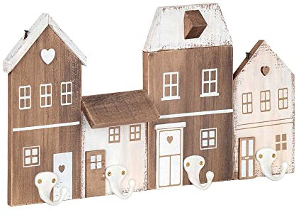 SIGNES GRIMALT Appendiabiti Romantico e Shabby Chic 4 Case, 4 ganci, lunghezza 40 cm