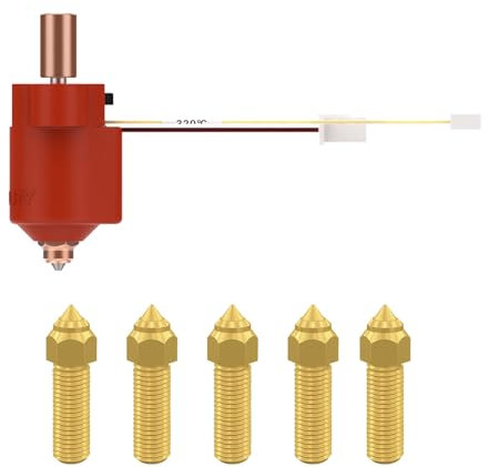 Creality K1 Keramik Heizblock Kit, 3D Drucker Teile Ganz Metall Wärmepause 300 °C Hohe Temperaturbe Ständigkeit Hotend Heating Block Kit für K1/K1Max