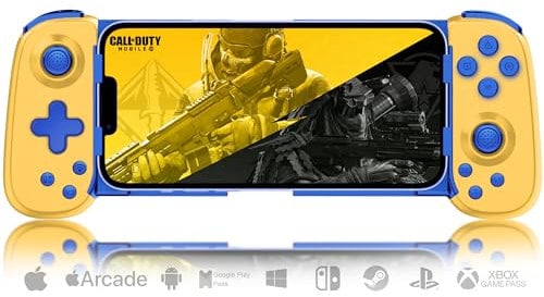 Joso Mobile Gaming Controller für iPhone/Android/PC/Switch/PS4/PS3, Bluetooth Gamepad Joystick mit Turbo/6-Achsen-Gyro/Vibration, Play Call of Duty, Roblox, Genshin Impact, Cloud Gaming, Remote Play