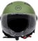 BHR Casco Demi-Jet 834 FLOW - Casco Scooter Estivo Omologato ECE 22.06 con 16 Fori di Aerazione - Casco Motorino con Visiera Antigraffio e Sgancio Micrometrico - Verde Opaco XS