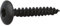 Vis penture - Viswood - Tête cylindrique bombée - TX - Acier zingué noir - 6 x 25 mm - Boîte de 250