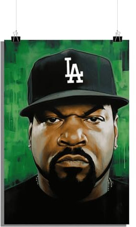 25 Artstreet Ice Cube Rapperposter - West Coast Hip-Hop Legende Wanddekoration - Hochwertiger Wandkunst-Druck - Perfekt zum Einrahmen (60x90)