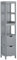 osoltus Badezimmer Hochschrank 3 Fächer und 2 Körbe herausnehmbar | Badschrank Hampton viel Stauraum bei geringer Fläche 30 x 30 x 144cm grau