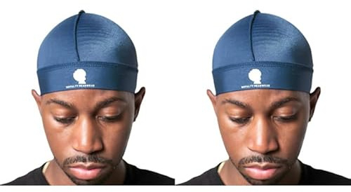 Royalty Headwear Seidige Wave Cap für 360-, 540- und 720-Waves, weiche, atmungsaktive Durag-Schädelkappe-Beanie für Herren