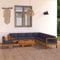 SECOLI Gartenlounge Set Holz Gartenmöbel Set Holz Balkon Lounge Holz Lounge möbel Outdoor Holz Balkonmöbel Lounge Sitzgruppe Ecksofa mit Auflagen Akazienholz-Dunkelgrau-9-tlg