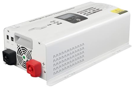 KX-ENERGIE 6000W Hybrid Solar Wechselrichter 24V 50 Hz/60Hz Off Grid Reine Sinuswelle Inverter Built-in 50A 60A Photovoltaik Batterie Laderegler (24, Volt)