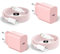 Caricatore per iPhone 14/13/12/11, USB-C 20W, Cavo Light-ning 2M 2 Set, Caricabatterie Rapido Adattatore Spina, per Samsung, iPhone Pro/Pro Max/Plus - Rosa