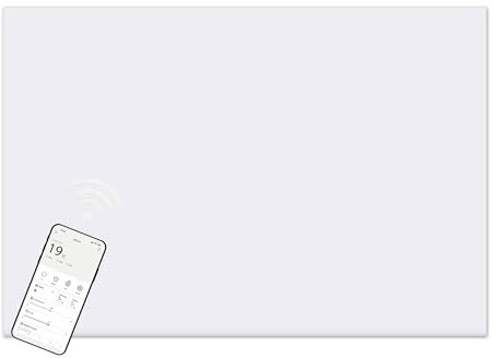 MYLEK Panel Space Heater White Eco Smart WiFi App Radiator Electric Slimline Low Energy 1.2KW, Wall Mounted, Bathroom IPX4 Rated for Homes, Offices (1200W)