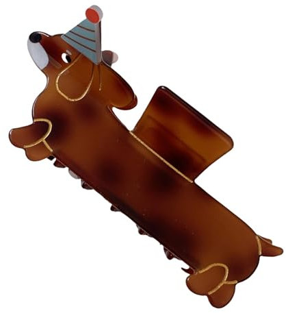 Tierklauenklammern, Dackel-Haarspange, Haarspangen Haarkrallen starker Halt, Haarspange für Hunde, Haarschmuck, Haarklammer, Haar-Krokodilklemmen für Weihnachten, Erntedankfest, Geburtstag