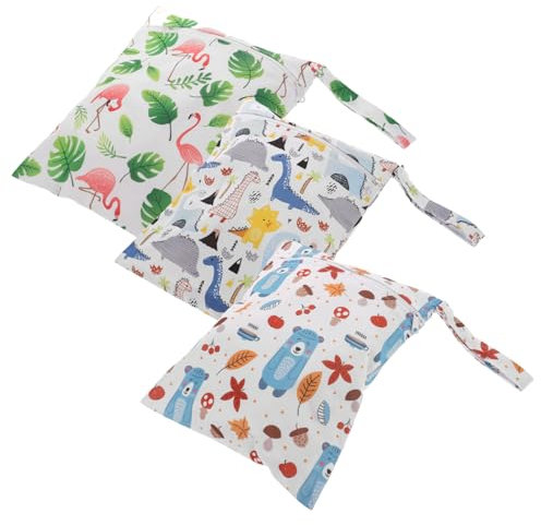 COOPHYA 3pièces Imperméable Avec Distributeur Pochette Zippée Pour Lingettes Et Vêtements Mouillés De Garderie Polyvalent