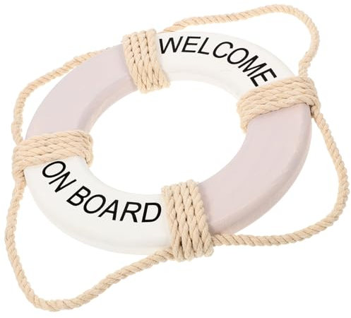 Ciieeo Rettungsring-wandkunst Rustikal Wandornament Rettungsring-wandanhänger Mediteran Stil Wanddekor Schlafzimmer Zuhause Boho Dekoration