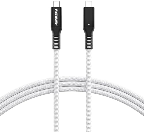 HYairspy Thunderbolt 4 USB4 Kabel 2m 40Gbps 240W PD3.1 Schnellladung 5A | Geflochten USB C auf C Einzel 8K 60Hz für iPhone 17 16 15 Galaxy S25 S24 MacBook Pro Air iPad Pro SSD Docking eGPU