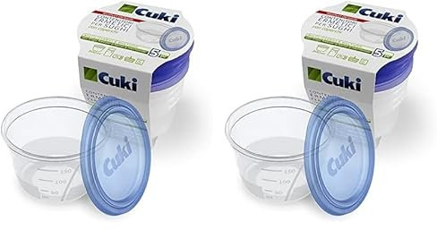 Cuki Contenitori Ermetici per Sughi, Trasparente, 5 Unità (1 confezione) (Confezione da 2)