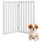 SOARS Absperrgitter Hund, faltbar & freistehend Hundegitter, Schutzgitter für Tür & Treppe, Türschutzgitter Treppengitter für kleine & mittlere Haustiere, Weiß, 101 x 89 cm