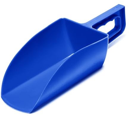 Garronda Futterschaufel ca. 1000 g – ergonomische Schaufel für Futter, Granulat, Streu & Dünger – robuster Kunststoff – BPA-frei, leicht zu reinigen – GD-0153, Blau
