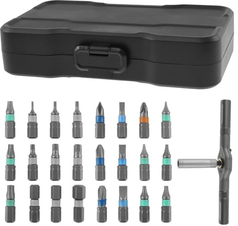 24 in 1 Magnetischer Schraubendreher Multi Bit-schraubendreher Set mit Aufbewahrungskoffer Screwdriver Set Magnetic Screwdriver Set für Computer Brillen Fahrräder Uhren PS5 Möbel Heimwerkerarbeiten