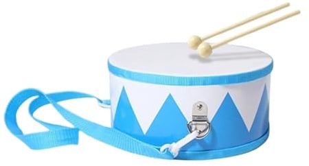 Toy Drum Set – Rhythm Development Game, 5,9 Zoll (14,7 cm), verstellbares Tragegurt, Percussion Drum Set | Musical Instrument Learning Kit für 2-5 Jahre alte Mädchen Studenten Geburtstag Home