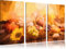 Pixxprint Herbsternte Kunst, Leinwandbild 3 Teilig, Gesamtmaß: 120x80cm, Wandbild, Dekoration, fertig gespannt, Kein Poster