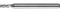 Kyocera 1710-0312D250 Serie 1710 Vierkant-Fräser, Standardlänge, Hartmetall, DLC, 30 Grad Winkel, 3 Nuten, 1/32 Zoll Schneiddurchmesser, 1/8 Zoll Schaftdurchmesser, 0,6 cm Schnittlänge, 6,4 cm Länge