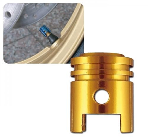 Universal Motorrad Ventilkappen Kolben BB211S, eloxiert, gold