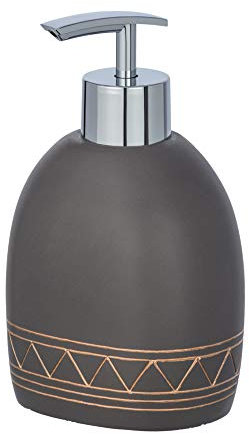 WENKO Seifenspender Etrusk - Flüssigseifen-Spender Fassungsvermögen: 0.3 l, Polyresin, 9 x 15 x 7 cm