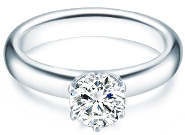 Trilani Damen Verlobungsring 925/- Sterling Silber mit Zirkonia in Brilliantschliff Solitärring Antragsring