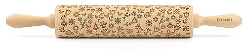 Folkroll 3D-Motiv-Teigrolle 43 cm Flower Power
