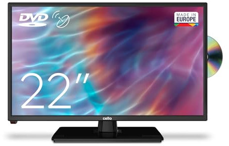 Cello C2220FSDE Televisor LED Full HD de 22 Pulgadas con Reproductor de DVD Incorporado y Sintonizador Triple DVB-T2 S2