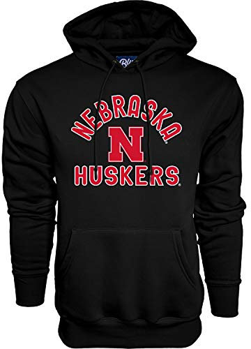 The Blue Brand NCAA Nebraska Cornhuskers Herren Hoodie Line Up Secondary Color, Nebraska Cornhuskers Black, Medium