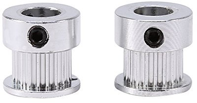 2-teiliges Zahnrad aus Aluminiumlegierung, Rad, 8 mm Innendurchmesser 20 Zahnriemenscheibe für 3D-Drucker