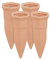 Relaxdays Set Irrigazione a Goccia, Set da 4 Coni per Piante, Innaffiatori per Bottiglie da 1,5 L in Pet, Terracotta