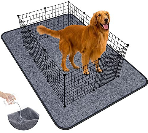 Hygieneunterlagen für Haustier, Waschbar Pee Pads für Hunde, Wickelunterlage für Hunde Katzen, Epoxy Rutschfester Trainingseinlagen für Welpen, Polarfleece Wasserdichter Haustier Matte 90 * 150cm