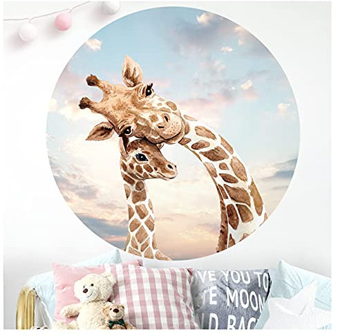 Little Deco Wandtattoo Kinderzimmer Wandsticker Tiere Giraffe I Wandbild 60 x 60 cm (BxH) I Wandaufkleber Spielzimmer Mädchen Junge Wanddeko Baby Poster DL634