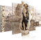 B&D XXL Acrylglasbild Löwe 200x100 cm 5 Teilig Wandbild auf Acryl Glasbilder Kunstdruck Moderne Acrylglas Platte Wanddekoration Geschenke Heimdekoration Glasbild Tiere Abstrakt Struktur Afrika