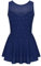 JEATHA Mädchen Glänzend Strass Eiskunstlauf Kleid Tanzkleid Ärmellos Ballettkleid Tüllkleid Rollschuh Sakter Kleider Ballett Trikot Tanzkleidung Dunkelblau A 170-176