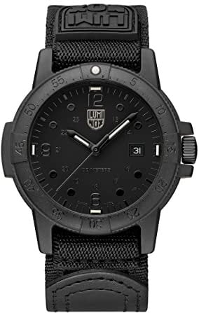Luminox - G Kollektion Sea Bass Carbonox - Herren Uhr - Aus der Schweiz 44mm - X2.2001.BO.F - Taucheruhr mit Datumsanzeige - Schwarzes Gehäuse/Armband/Zifferblatt/Ziffern - 100m Wasserdicht