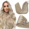Hetto Microring Extensions Echthaar 40 cm Blond Extensions Echthaar Microring Highlights Mittel to Goldene Blond Invisible Micro Loop Remy Haarverlangerung 50 stück 50g #17/23