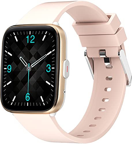 Fitnessuhr Damen Smartwatch 1,69 Zoll Fitness Uhr Telefon Antworten/Tätigen Anrufs mit Whatsapp Funktion Blutdruck Pulsuhr Schrittzähler ohne App und Handy Kalorienzähler Armband Tracker Rosegold Rosa