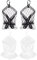 VGOL 2 Paar Damen Spitzenhandschuhe Kurz Fingerlos Handschuhe Abendhandschuhe für Braut Hochzeit Party Teeparty Abschlussball, 1 Paar Weiß Und 1 Paar Schwarz